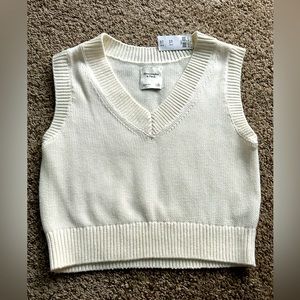 Abercrombie & fitch cropped sweater vest nwot